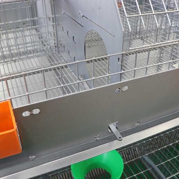 24 tế bào Pin hoạt động Trang trại thỏ Lồng Hai tầng dễ dàng làm sạch bền